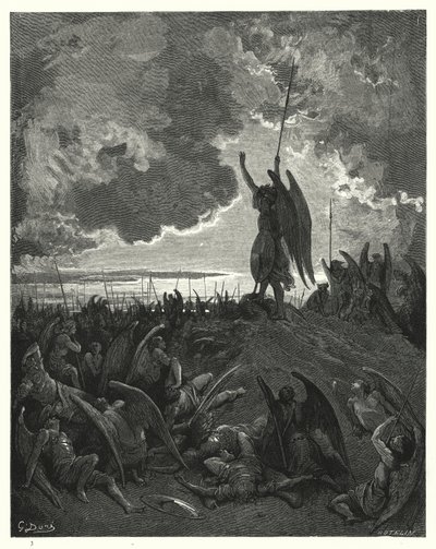 Ilustración de Gustave Doré para El Paraíso Perdido de Milton, Libro I, línea 331 de Gustave Dore